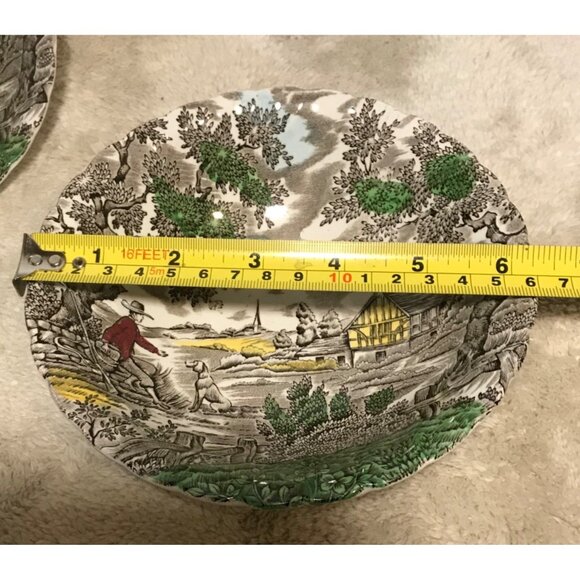 Set Of 4 Myott The Hunter Bowls Made In England 6.5" Diameter Permanent Colours - Picture 7 of 8